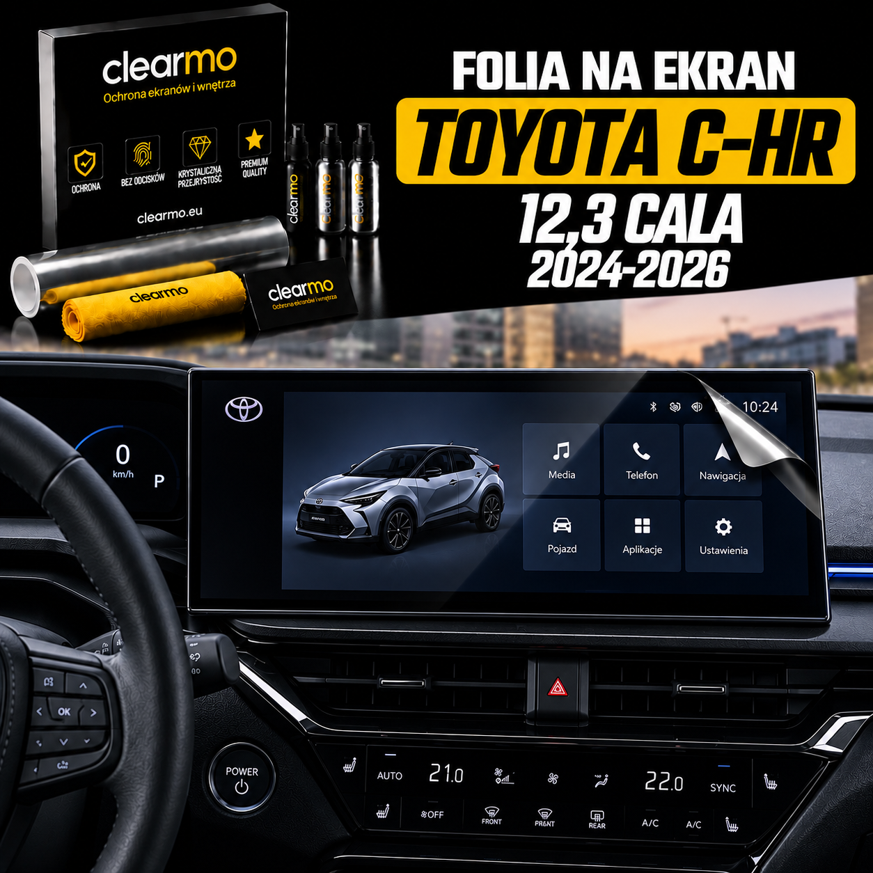 Folia na ekran Toyota C-HR 12,3" (2024-2025)
