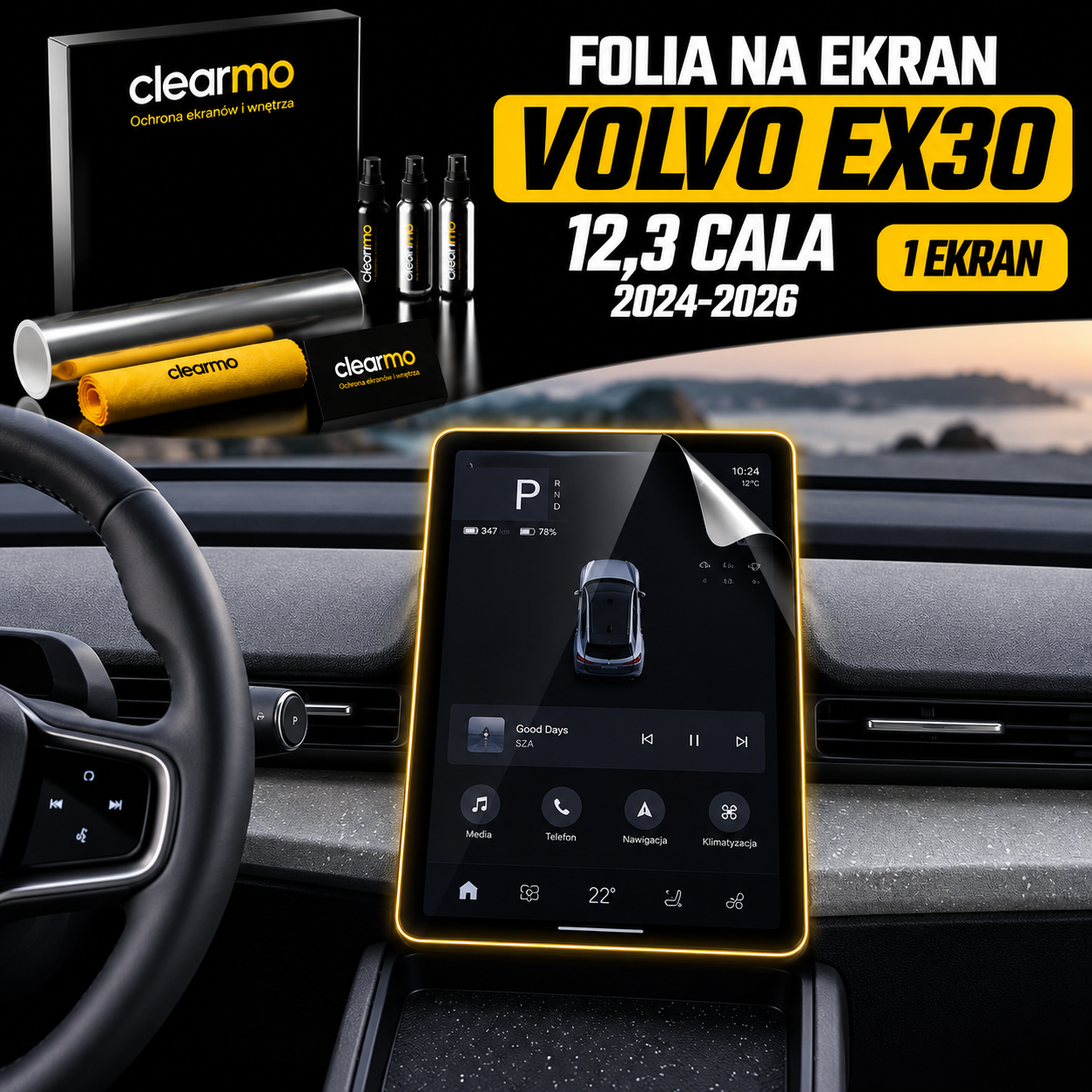 Folia na ekran Volvo EX30 (2024-2026)