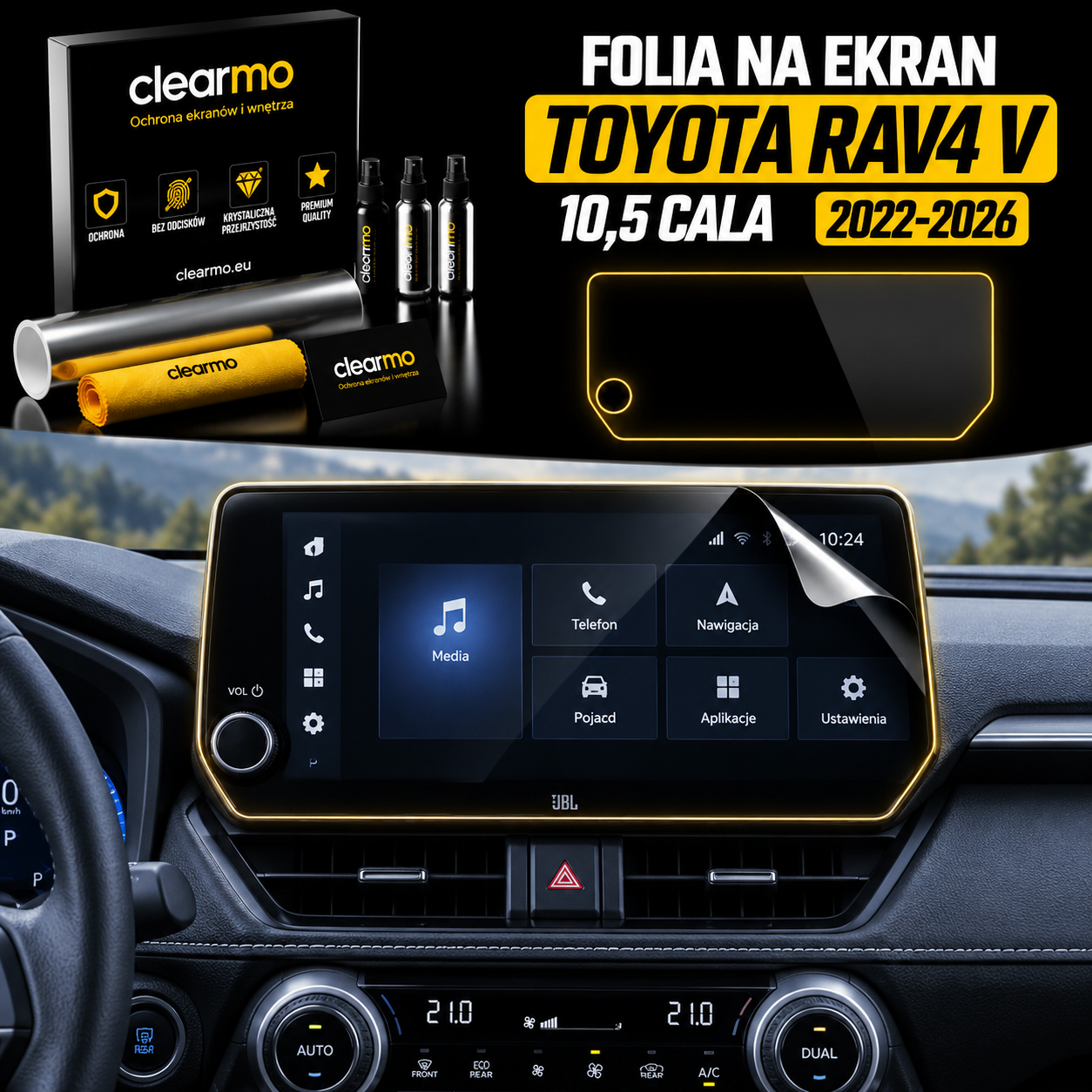Folia na ekran Toyota RAV4 V 10,5” (2022-2026)