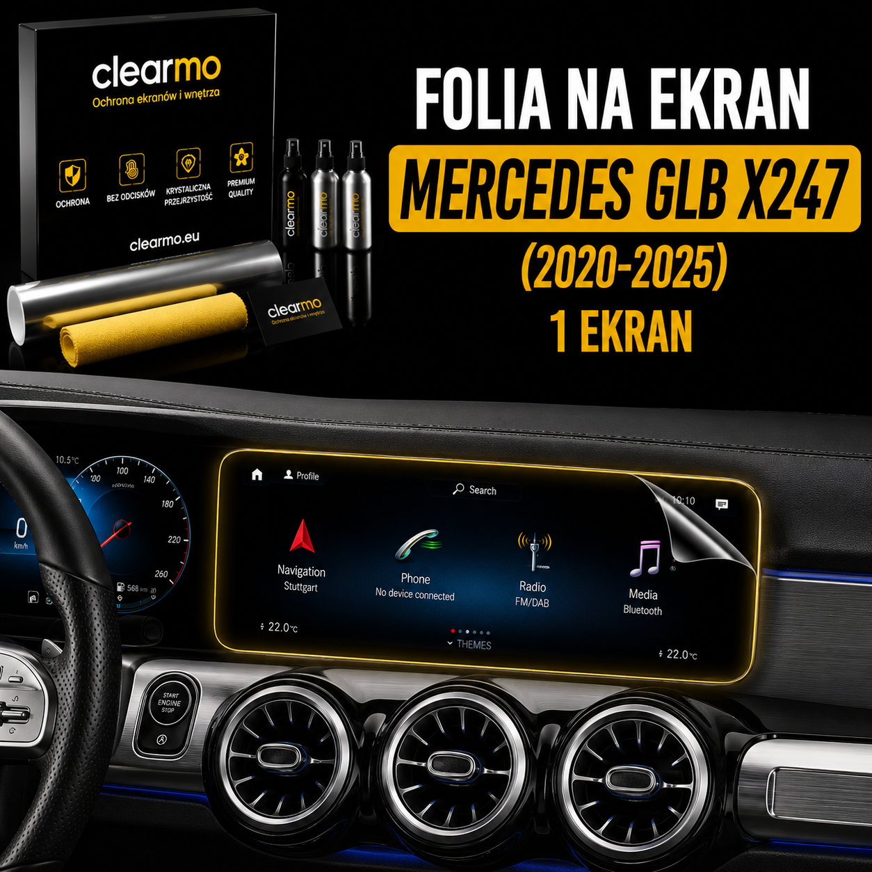 Folia na ekran Mercedes GLB X247 (2020-2025)
