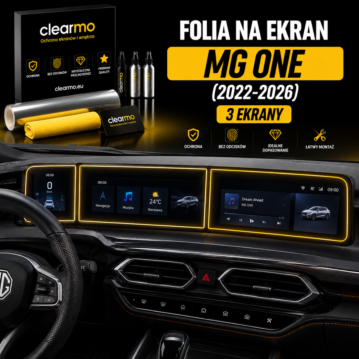 Folia na ekran MG ONE (2022-2026)