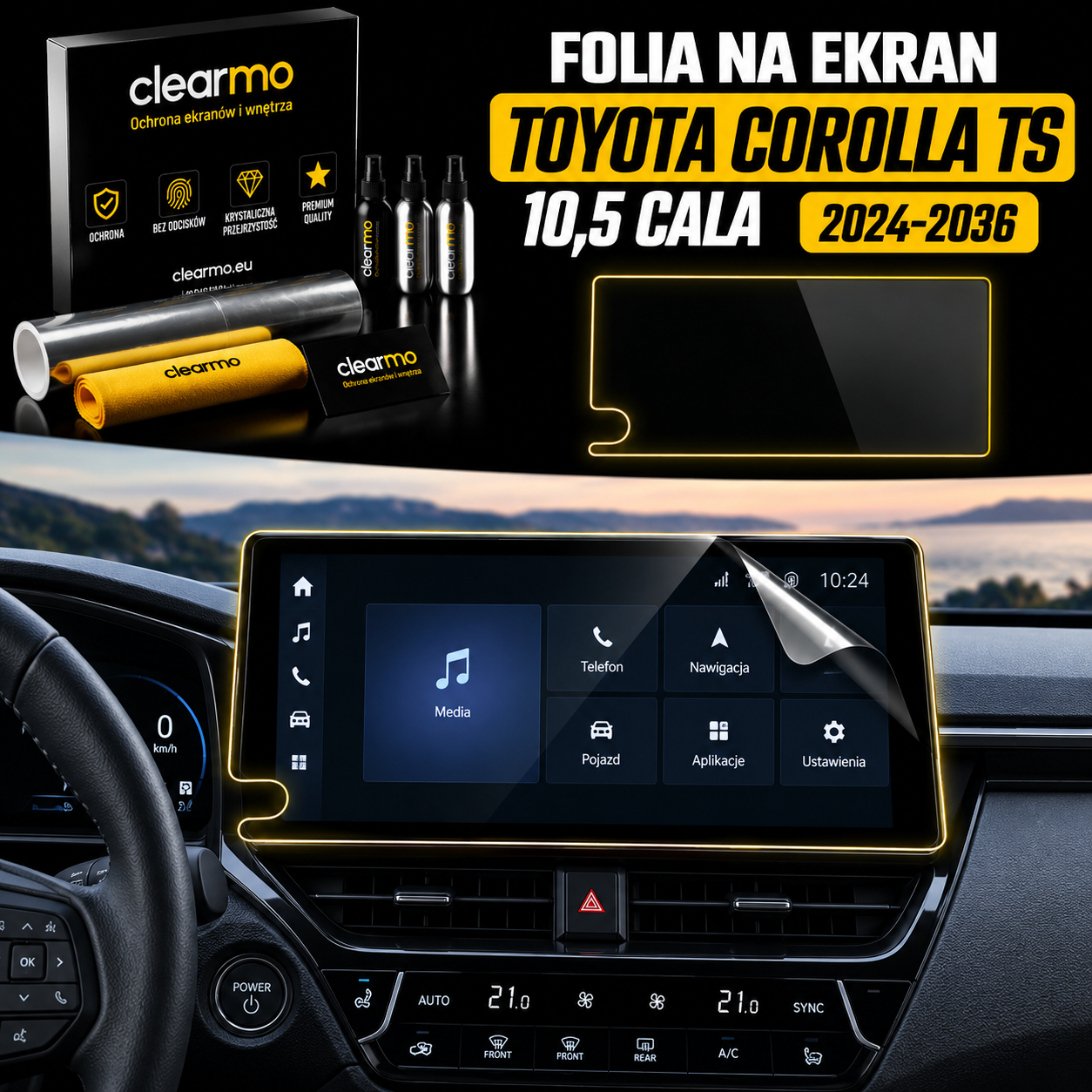 Folia na ekran Toyota Corolla TS Kombi 10,5" (2024-2026)
