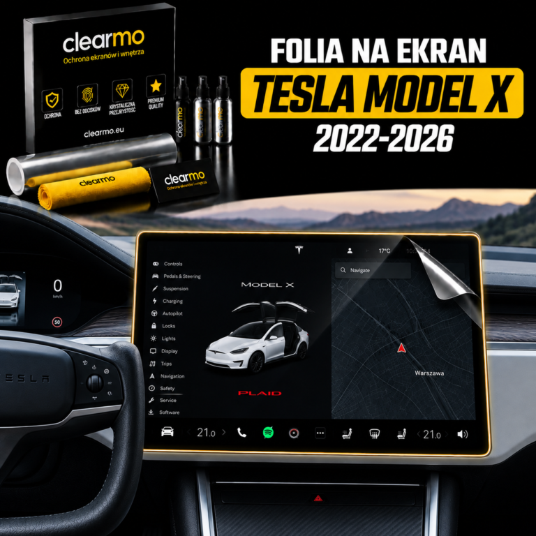 Folia na ekran Tesla Model X (2022-2026)