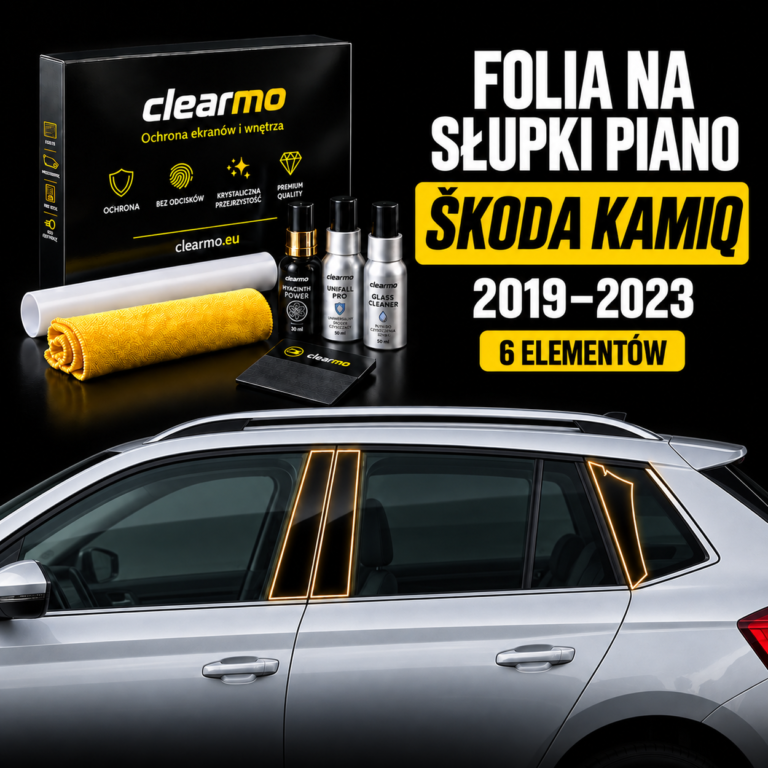 Folia na słupki piano - Skoda Kamiq (2019-2023)