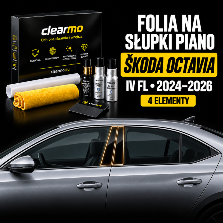 Folia na słupki piano - Skoda Octavia IV FL 13 cali (2024-2026)