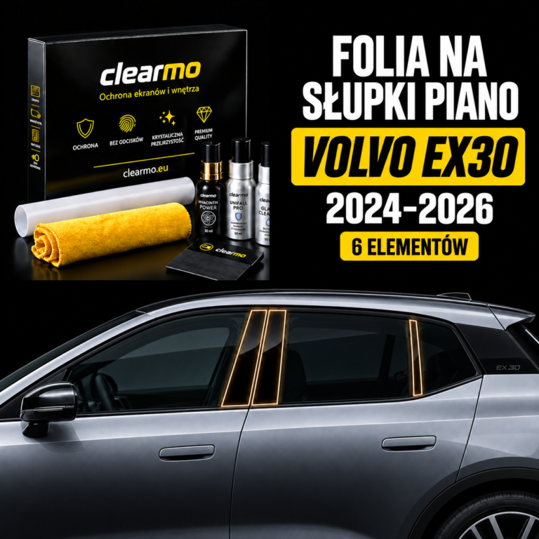 Folia na słupki piano - Volvo EX30 (2024-2026)