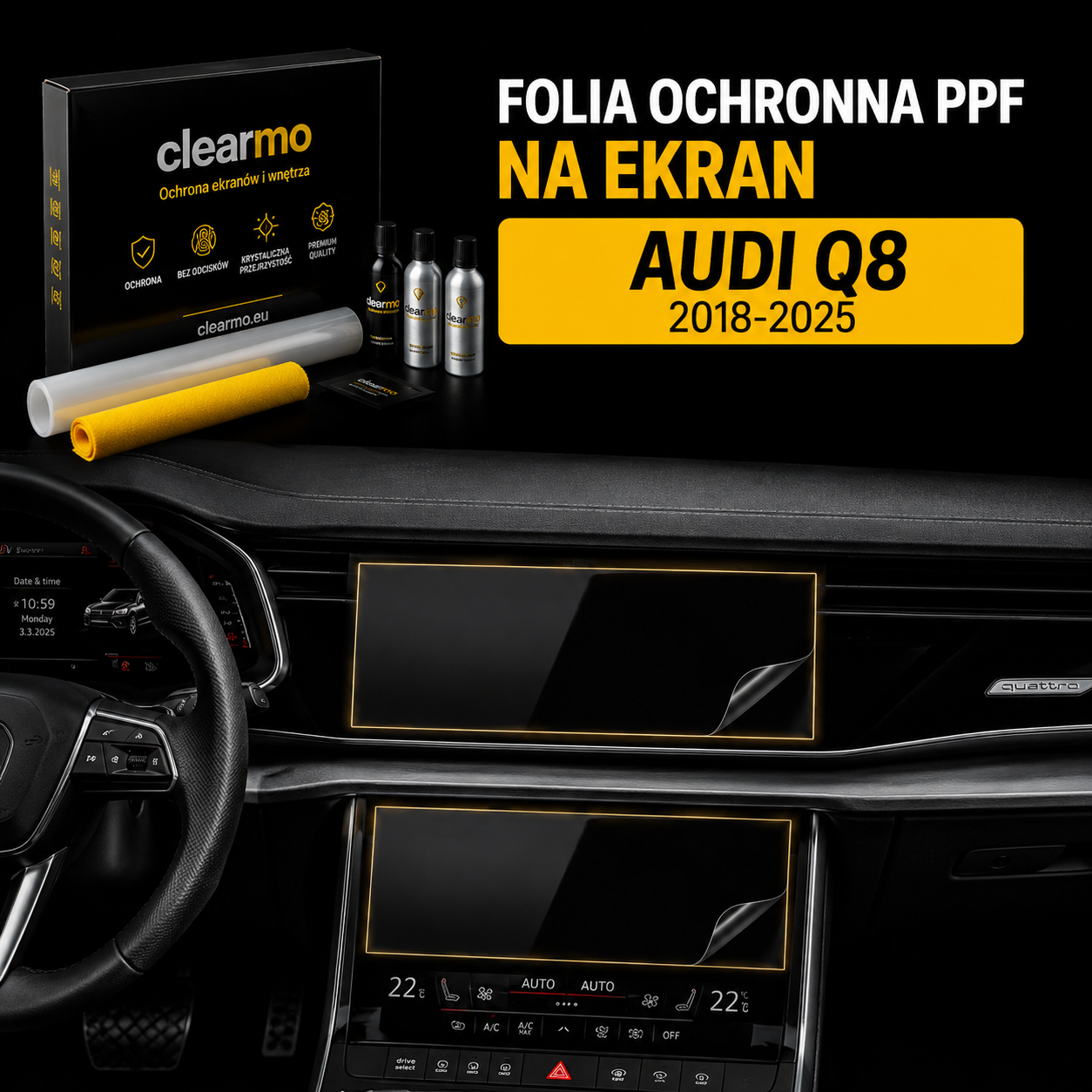 Folia na ekran Audi Q8 (2018-2025) - 2 ekrany