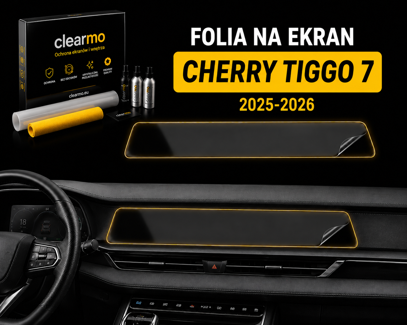 Folia na ekran Cherry Tiggo 7 2025-2026