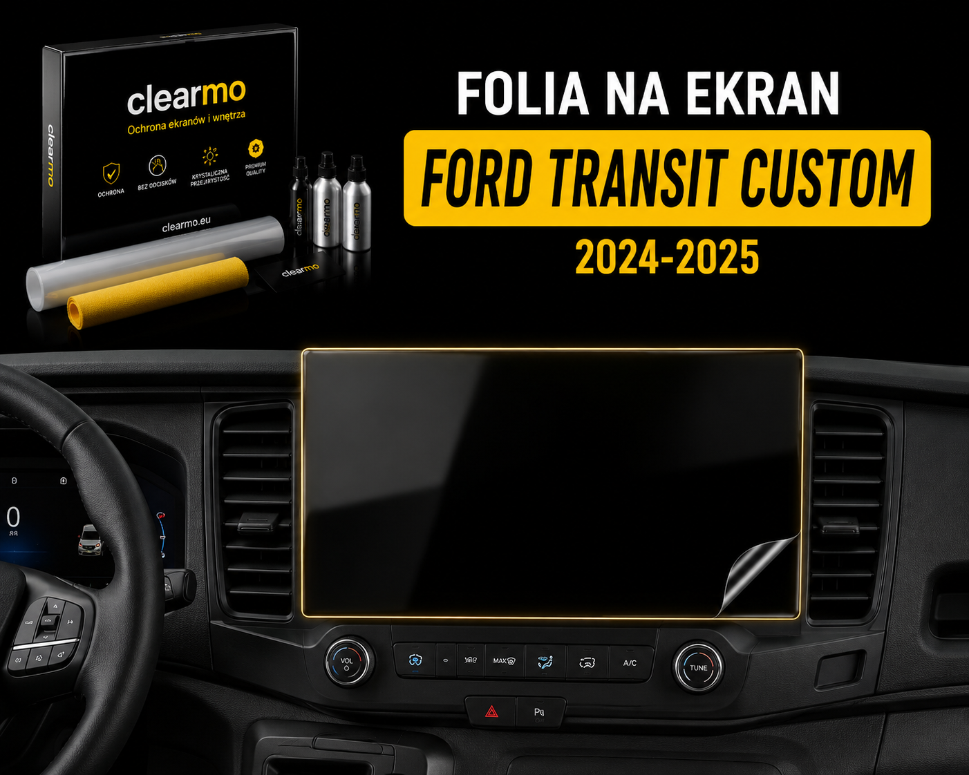 Folia na ekran Ford Transit Custom 2024-2025