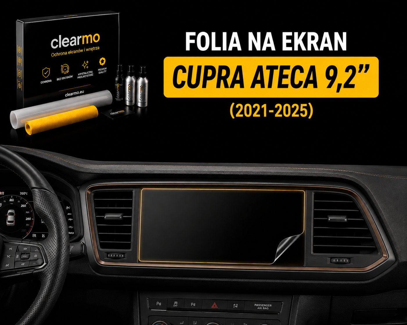 Folia na ekran Cupra Ateca 9,2” (2021-2025)