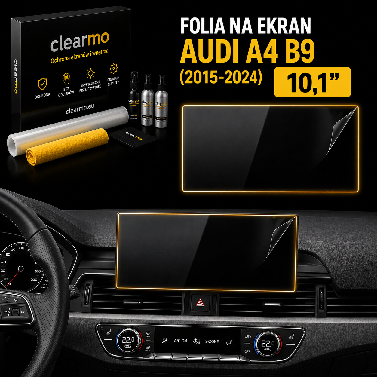 Folia na ekran Audi A4 B9 (2015-2024) 10,1"