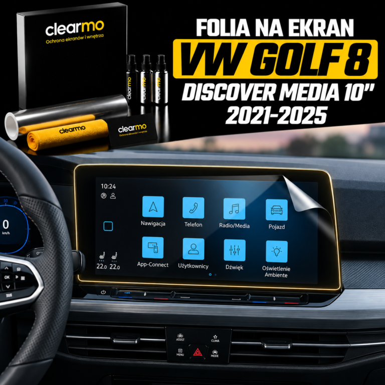 Folia na ekran VW Golf 8 2021-2025 Discover media 10”