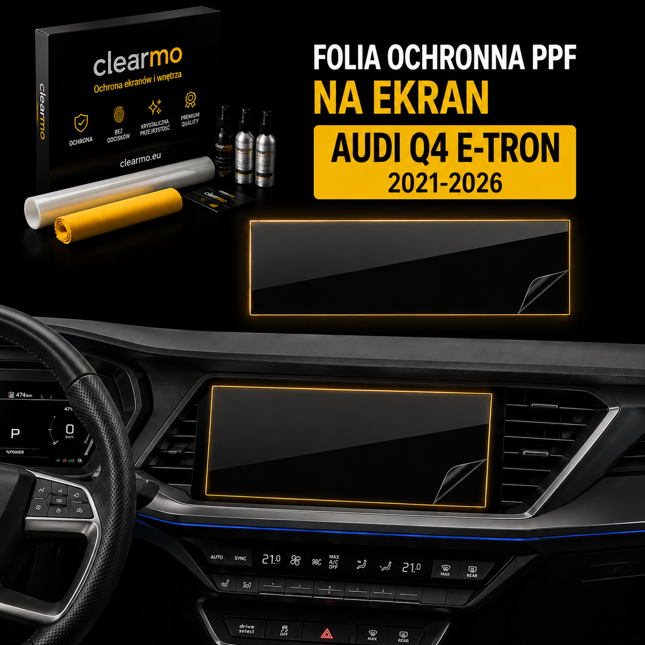 Folia na ekran Audi q4 E-tron