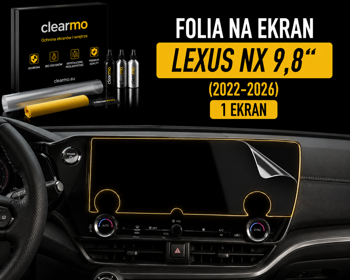 Folia na ekran Lexus NX 9,8 “ (2022-2026)