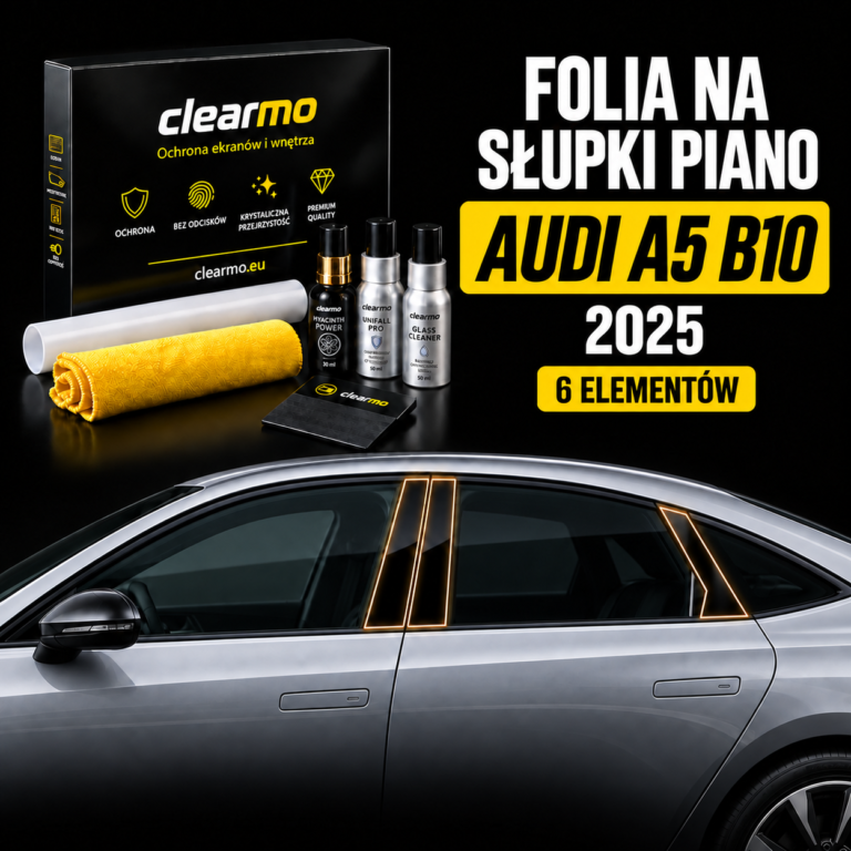 Folia na słupki piano - Audi A5 B10 (2025)