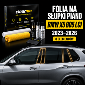 Folia na słupki piano - BMW X5 G05 LCI (2023-2026)