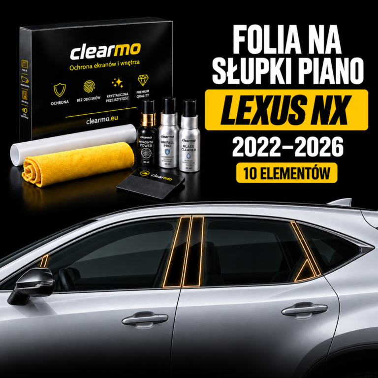 Folia na słupki piano - Lexus NX (2022-2026)