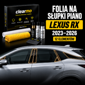 Folia na słupki piano - Lexus RX 14 cali (2023-2026)