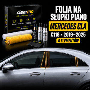 Folia na słupki piano - Mercedes-Benz CLA C118 (2019-2025)