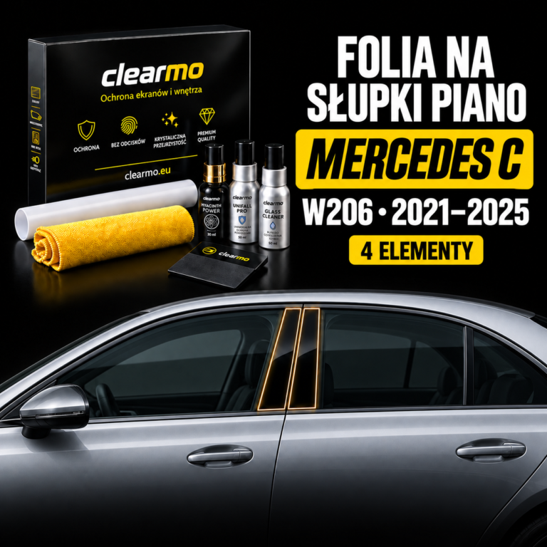 Folia na słupki piano - Mercedes-Benz Klasa C W206 (2021-2025)