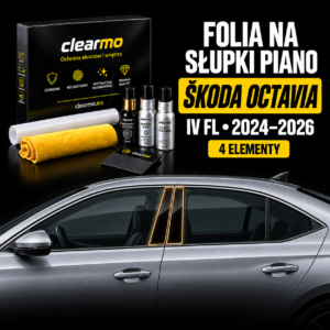Folia na słupki piano - Skoda Octavia IV FL 13 cali (2024-2026)