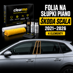 Folia na słupki piano - Skoda Scala (2021-2026)