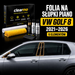 Folia na słupki piano - Volkswagen Golf VIII (2021-2026)