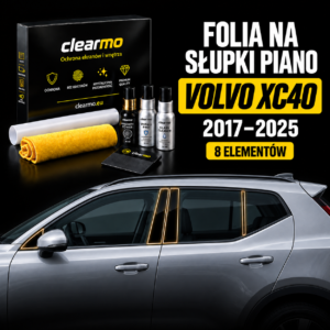 Folia na słupki piano - Volvo XC40 (2017-2025)